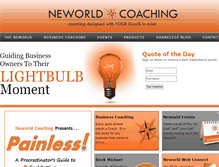 Tablet Screenshot of neworldcoaching.com